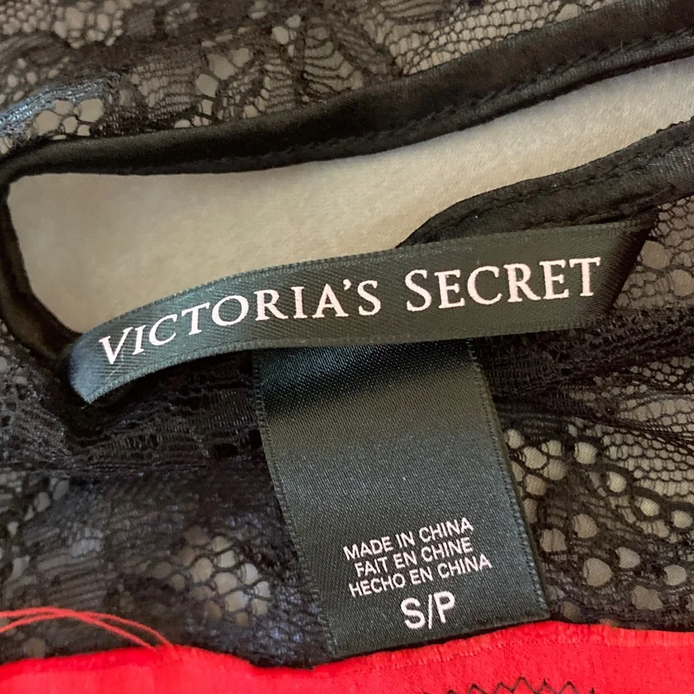 Victoria's Secret Scarlet and Ebony Lace Chemise - Picture 2 of 6